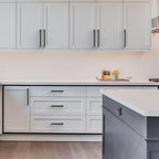 Amerdeco 10 Pack Matte Black knurled Cabinet Pulls 5 Inch Hole Centers Kitchen Cabinet Handles Hardware Kitchen Handles for Cabinets Handles ZH0064