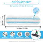 2 Pack Reusable Mop Pads Compatible with O-Cedar/Vileda H2prO System,Microfiber Pads Refills Machine Washable Up to 100 Times Wet Dry Use Suitable for All Floor Types (2 Pack)