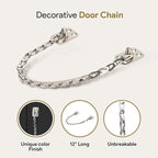 MEGA HANDLES Transom Door Chain 12-Inch, Door Chain Stopper for Transom Windows, Cabinet Door Restraint, Chain Lid Support, Durable Transom Window Hardware for Enhanced Safety - Polished Chrome