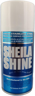 Sheila Shine 12 x 10 Oz. Stainless Steel Cleaner and Polish Aerosol Spray, Protect Household Kitchen Surface, Removes Grease, Fingerprint & Watermark, Polish & Leaves a Streak Free Shine for Appliance
