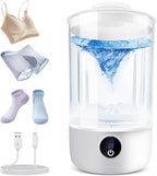 Portable Mini Washing Machine | Compact Deep Cleans Underwear, Baby Clothes, Small Laundry | Lightweight for Apartment, Dorm, Hotel, Travel & Camping | Quiet Energy-Efficient (MR201-US-White)