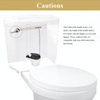 Toilet Handle Replacement Kit, Front Mount H59 Brass Lever, 2-Inch Universal Toilet Flush Valve Flapper, 9.88-Inch Stainless Steel Chain, Compatible with Most Toilets, WC Repair Parts.