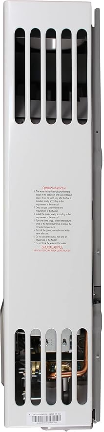 EZ 202 LPG Portable Tankless Water Heater - Propane Gas - 4 GPM - Small - Battery Powered Ignition - Digital Display - Camping - RV - Hunting