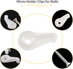 60 Pack Glass Window Clips White Retainer Clips, Glass Door Holder Cabinet Panel Bracket Screen Fixing Clips, Glass Door Retainer Kit Mirror Hanging Hardware for Vanity Mirror Window Screen
