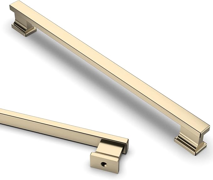 Asidrama 6 Pack 15 Inch(381mm) Brushed Brass Kitchen Cabinet Handles, Cabinet Pulls Kitchen Cabinet Hardware for Cupboard Drawer Pulls