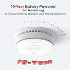 Smoke Detector Carbon Monoxide Detector Combo 10 Year Battery with Bilingual Voice Alerts,UL 217-9th Standard Fire Smoke & Carbon Monoxide Alarms for Home Standalone Model 3 Pack