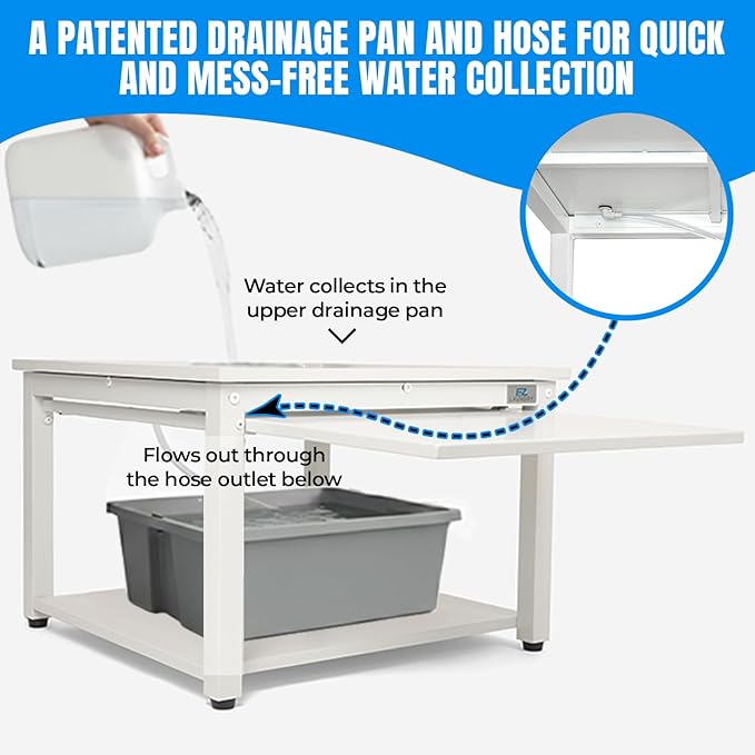 Washer and Dryer Pedestals with Pullout-Shelf - 24" W, 18" H, White Steel Universal Fit with Major Brands | Laundry Pedestal with Drain Pan & Hose | Washer Stand for Back Pain Relief, 800 lbs Capacity