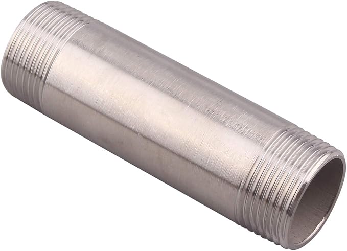 1" X 1" NPT Male Nipple Stainless Steel 304 Cast Pipe Coupling Fitting 4" Length