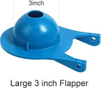 3 Inch Toilet Flapper Replacement Compatible with Gerber 99-788, Easy to Install with 2 Toilet Handle & Stainless Chain, Long Lasting Rubber Toliet Flapper, Blue(2PCS)