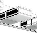 Ralbay 48inch Chrome Vanity Light for Bathroom with 5 Color Temperatures (3000K-6000K) Dimmable Stainless Steel Acrylic LED Modern Chrome Bathroom Light Fixtures (6-Light)