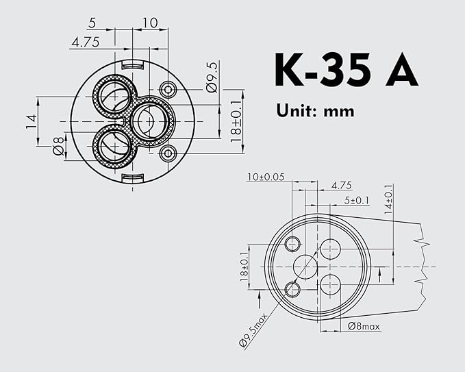 Kerox K35A Faucet Cartridge, Replacement Cartridge Compatible with La Torre, Gerber, Danze & Moen, Single Lever Shower Tub Repair, KN35A 35mm 1 3/8" Mixer Tap Cartridge Replacement (1 Pack)