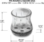 Slipstick GorillaFelt Chair Leg Floor Protectors for Hardwood Floors, Clear Sleeve Felt Pads for Furniture That Stay On, Fits Round & Square Legs, Includes 8 Premium Transparent Chair Socks, CB182