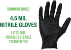 Humboldts Secret Black Nitrile Gloves Disposable Latex Free & Powder Free