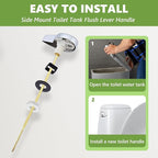 Toilet Handle Replacement Parts, Toilet Tank Flush Lever for THU004-CP Trip Lvr for St701Cst854884 for ST701, CST853, CST854, CST884, CST604CEF, CST614CEF Flush Handle