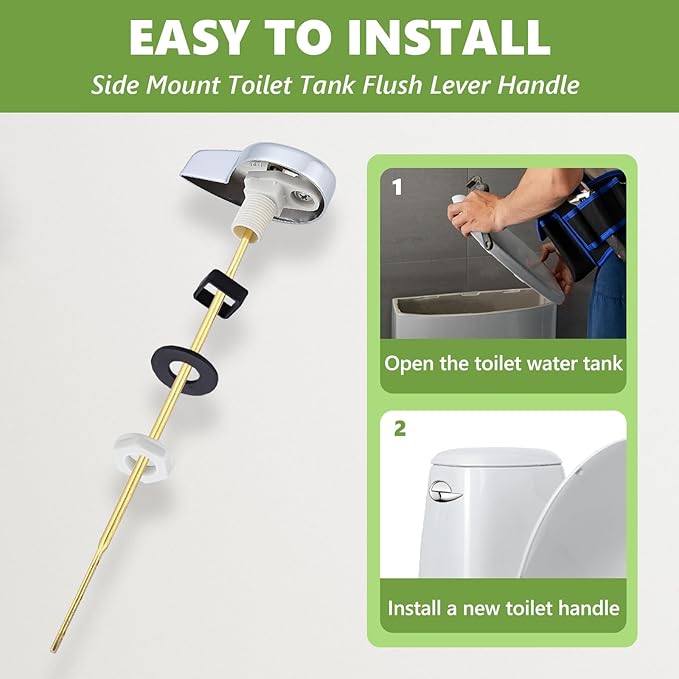 Toilet Handle Replacement Parts, Toilet Tank Flush Lever for THU004-CP Trip Lvr for St701Cst854884 for ST701, CST853, CST854, CST884, CST604CEF, CST614CEF Flush Handle