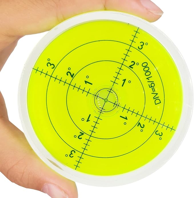 Magnetic Round Bubble Level Tool Bullseye Inclinometer Machinist Pocket Precision Spirit String Circular - Trailer Rv Leveling System Blocks Table Post Indicators Camper Leveler Magnet 2.4 Inch 60mm