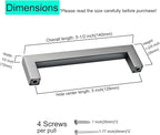 10 Pack 5 Inch (Center to Center 5in) Ancient Grey Square Cabinet Pulls Drawer Handles Cupboard Handles Modern Stainless Steel Kitchen Cabinet Handles and Pulls