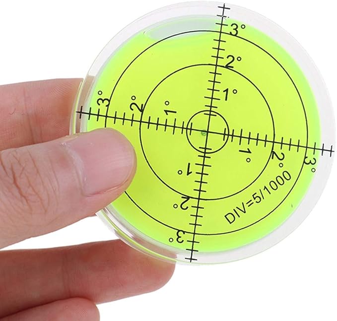 Bubble Spirit Level 60x12mm Degree Marked Surface Circular Level Round Levels Bubble Measuring Layout Tools