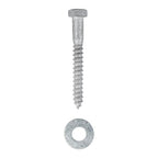 3/8 x 3-1/2 (50 Pack) Lag Screw Kit, 50 Screws and 50 washers, Hot Dip Galvanized, Meets ASME B18.2.1 Industrial/Commercial Grade by Makers Bolt