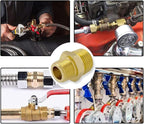 Hooshing 2PCS Brass Reducing Nipple 1/2" NPT to 3/8" NPT Male Thread Reducer Adapter Pipe Fitting