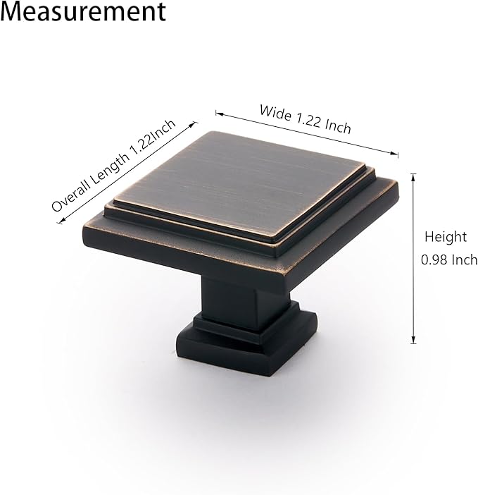 10 Pack Oil Rubbed Bronze Cabinet Knobs Drawer Knobs Modern Cabinet Pulls Kitchen Cabinet Handles Kitchen Cabinet Hardware Timeless Drawer Pulls for Dresser Cupboard Wardrobe, ORB(1x10)