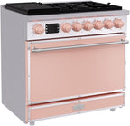 Akicon 36" Freestanding Gas Cooktop Oven Combo, Features 6 Sealed Burners, 5.2 Cu.ft Rapid Convection Oven, Convertible Fuel (NG/LP), Durable Cast Iron Grating (LPSLPSB3)