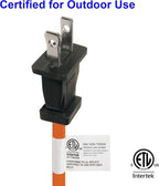 Clear Power 16 Gauge 3Prong Cords (16/2-2-Prong Polarized, Orange, 100 ft)