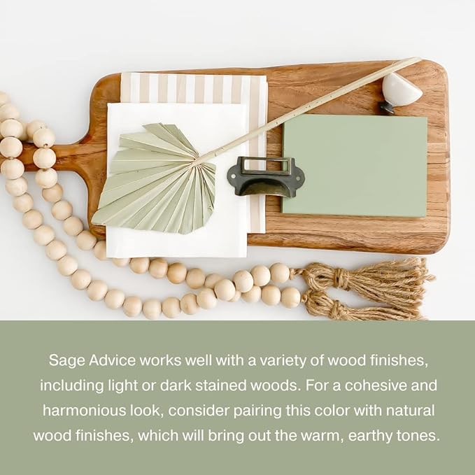 Country Chic All-in-One Chalk Paint for Furniture, Cabinets, Home Decor, Eco-Friendly, Matte Finish, Built-In Primer & Top Coat for Wood, Metal - Sage Advice (Sage Green) - Pint 16 oz (475 ml)