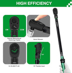 Split Beam Torque Wrench 1/2 Drive, 30-250 ft.lb Split Beam Torque Wrench, 1/2 Drive with Flexible Head, Suitable for Car, Motorcycle