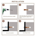 HongWay 370pcs Plastic Drywall Wall Anchors Kit with Screws, Includes 5 Different Assorted Size Anchors and Screws