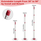 Mop Handle for Ocedar, Mop Handle for O Cedar, Spin Mop Replacement Handle for O Cedar, 4 Section 30" to 58" Mop Handles for Ocedar Spin Mop & H2pro Flat Mop, Mop Stick Mop Pole Handle for Ocedar Mop