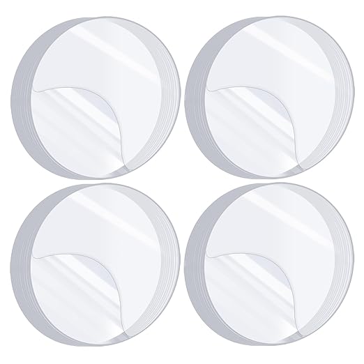 80PCS Heavy Duty Double Sided Adhesive Mounting Circle Tape- Waterproof,Strong Adhesion,Clear, High Strength,No Residue Removability for Hanging,Wall Mounting, Home Decor,Adhesive for Shower