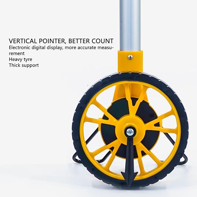 Garosa Measuring Wheel Digital Display with FT, IN, M, CM Measuring Units Switching Telescopic Rolling Measure Wheel with Backlit Display One Key to Reset