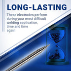 Pre-Ground TIG Tungsten Sharpened Electrodes Gold 1.5% Lanthanated 10-Pack (3/32” x 2.25”)