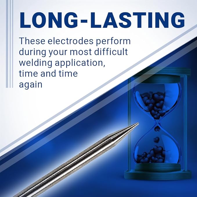 Pre-Ground TIG Tungsten Sharpened Electrodes Gold 1.5% Lanthanated 10-Pack (3/32” x 2.25”)