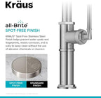 KRAUS® Allyn™ Traditional Industrial Pull-Down Single Handle Kitchen Faucet in Spot-Free Stainless Steel, KPF-4100SFS