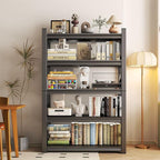 Garage Shelving Units, Heavy Duty 5-Tier Storage Shelves, Metal Adjustable Storage Rack, Steel Shelves, 2750 lbs Capacity, Industrial Shelving for Heavy Tools (Black, 15.74"Dx31.50"Wx62.99"H, 5-tier)