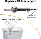 Korky Strong Arm Metal Toilet Handle and Lever - Universal to Fit Front, Angled, Side, Left, and Right Mount Toilets - Brushed Nickel, Faucet Style, 6071BP