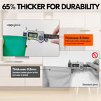Vgo... 1-Pair Reusable Household Gloves, Rubber Dishwashing gloves, Extra Thickness, Long Sleeves, Kitchen Cleaning, Working, Painting, Gardening, Pet Care (Size XL, Green, HH4601)