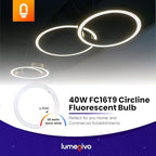 lumenivo FC16T9 40W Circline Fluorescent Bulb Replacement 16 Inches - T9 Bulb with 4-Pin Base (G10Q-4) – 2700K Warm White - 1 Pack