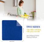 SINLAND Microfiber Dish Cloth for Wshing Dishes Dish Washing Rags Best Kitchen Washcloth Cleaning Cloths Poly Scour Side 12inchx12inch 5 Color Assorted 10 Pack