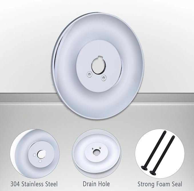 Escutcheon Plate Compatible with Moen 16090, Chateau Collection Escutcheon Replacement for One-Handle Tub and Shower Faucets, Chrome