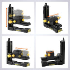 ENVENTOR Fine-tuning Bracket Laser Level Adapter, 1/4"-20 Male Threaded L-Shape Magnetic Pivoting Base with Adjustable Clip for Wall & Ceiling Mounted, 360° Adjustable Support, Height Adjustment