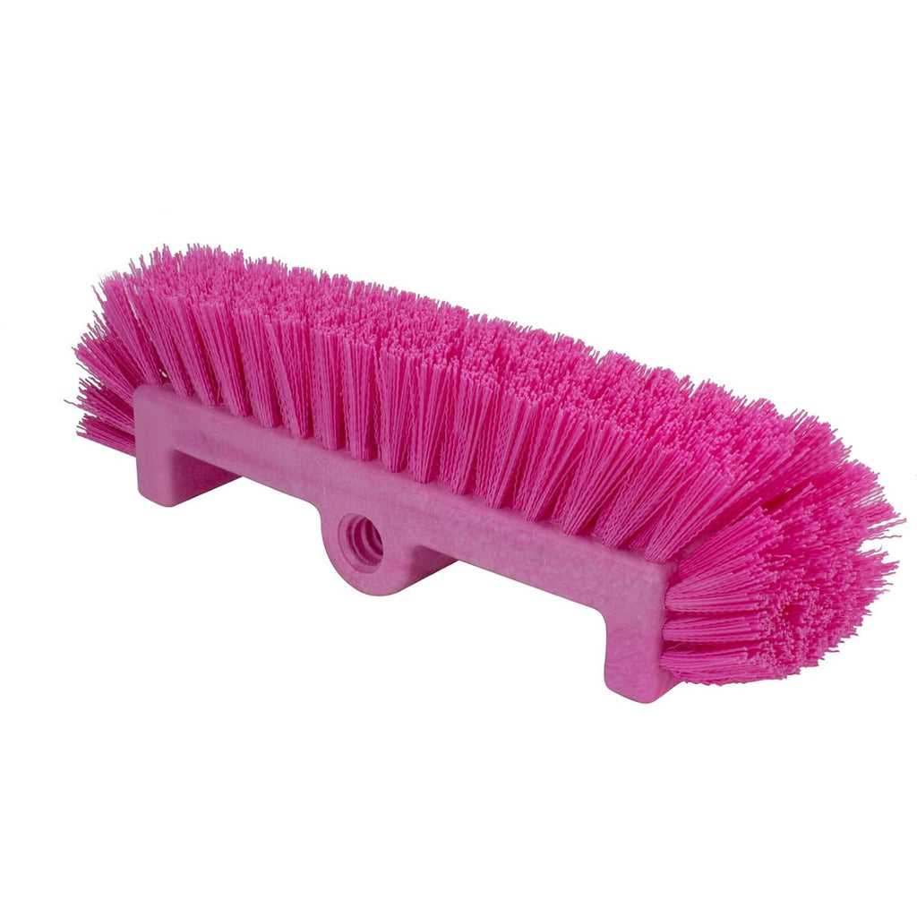 SPARTA Multi-Level Tile Scrub Brush 12" Wide Brush Head, Heavy-Duty Tile Cleaning Brush with End Bristles for Commercial Tiles, Tubs and Floor, Plastic, 12 Inches, Pink, (Pack of 12)