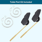 Hygie Rinse 2PACK Universal Metal Toilet Handle Replacement Kit Compatible with American Standard/Mansfield/Gerber Toilet, Front Mount Toilet Tank Flusher Lever with Flapper Chain, Oil-Rubbed Bronze