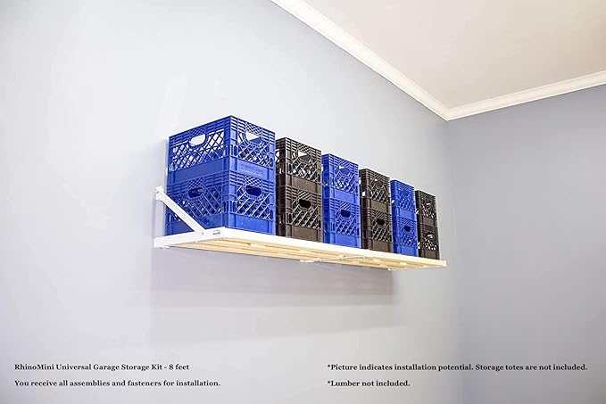 RhinoMini Universal Garage Storage Kit - 8 feet