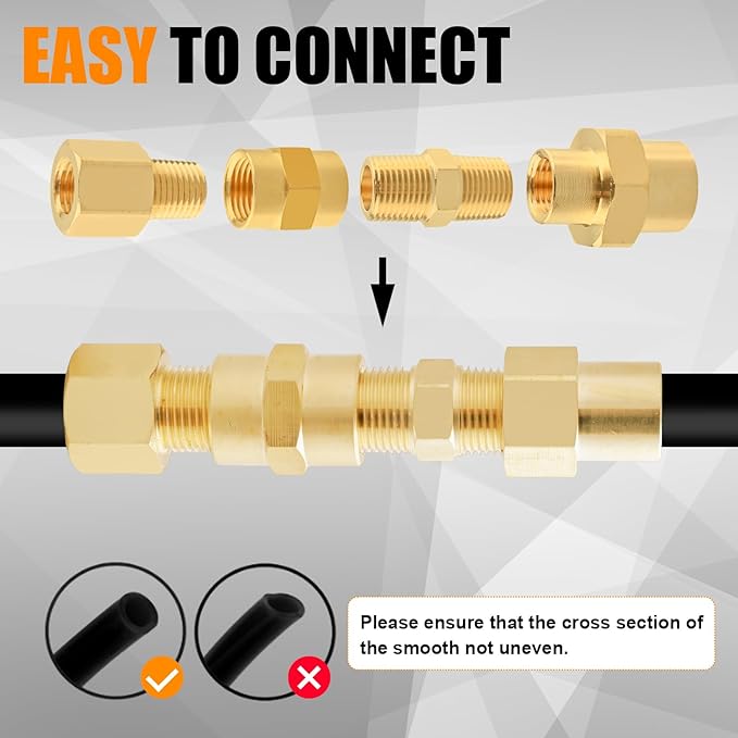 95PCS Brass Pipe Fittings Assortment Kit NPT Adapter,Hex Nipple,Hex Coupling,Reducer Bushing,Reducer Busing, Close Nipple, Hex Head Plug,BulkHead Nut&Bulk Head NPT Fittings Kits