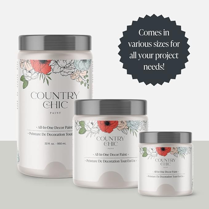 Country Chic All-in-One Chalk Paint for Furniture, Cabinets, Home Decor, Eco-Friendly, Matte Finish, Built-In Primer & Top Coat for Wood, Metal - Darling (Light Purple) - 4 oz (118 ml)