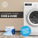 Blue Microfiber Shop Towels | MWipes Reusable Shop Rags | 50 Rags in a Box (400 Count) | Super Absorbent, Machine Washable Hundreds of Times | Automotive, Paint, Industrial, Detailing