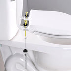 Hibbent 4 PCS Universal Toilet Seat Bolts Kit, Heavy Duty Solid Brass Toilet Bolts with Extra Long Stainless Steel Downlock Nuts Rubber Washers Gaskets, Easy to Install - Bathroom Toilet Repair Screw